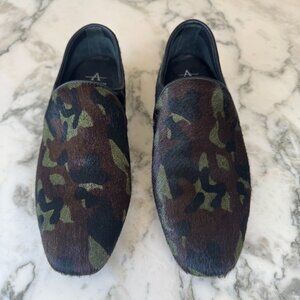 Aquatalia Revy Camouflage Hair Loafers